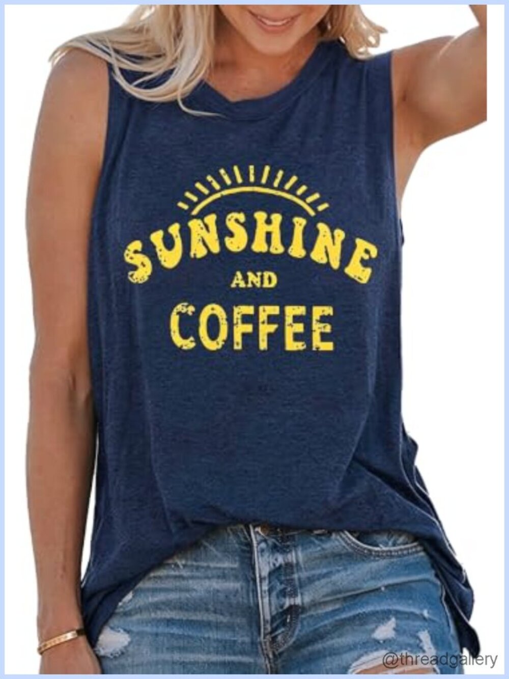 Rosemia Women's Summer Tank Top Cotton Blend Sleeveless Loose Tunic